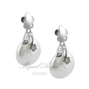 Pendientes Oro de Ley Madreperla